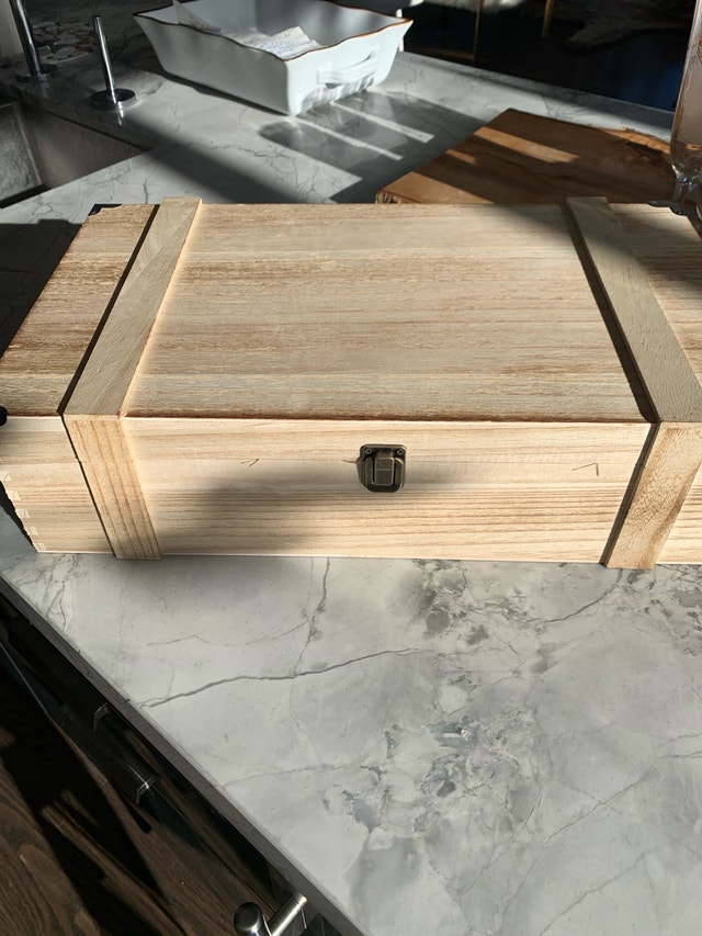 Gift box wooden box chest Vintage, antique retro rustic