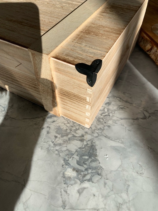 Gift box wooden box chest Vintage, antique retro rustic - photo 2