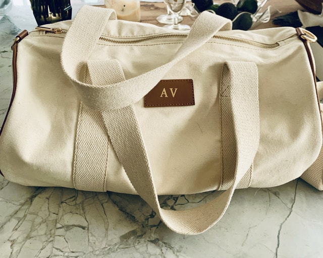 Duffle bag weekender, high-quality canvas, leather tote, sho - photo 3