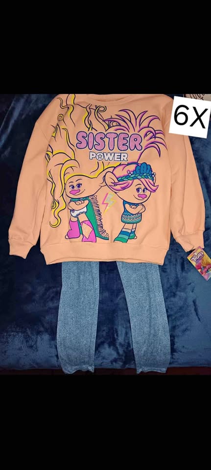 Girls Trolls Sweatsuit SIZE 6X $5
