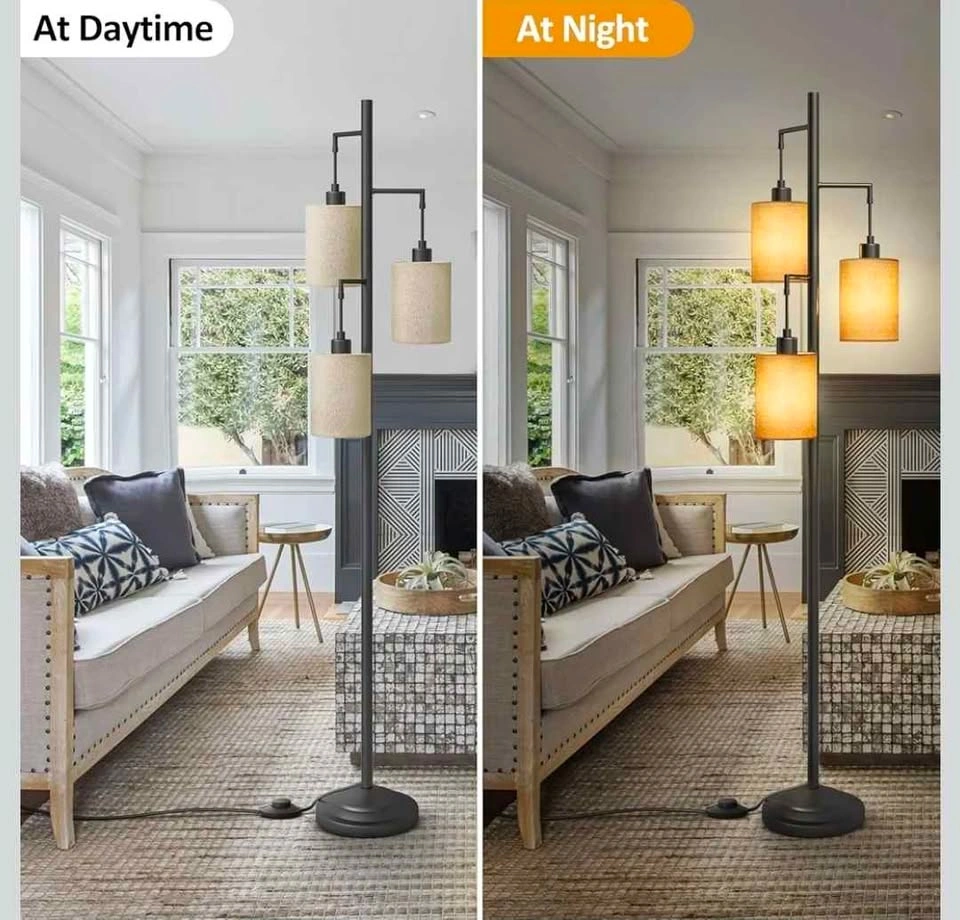 CNXIN 3 Lights Boho Floor Lamp - photo 2