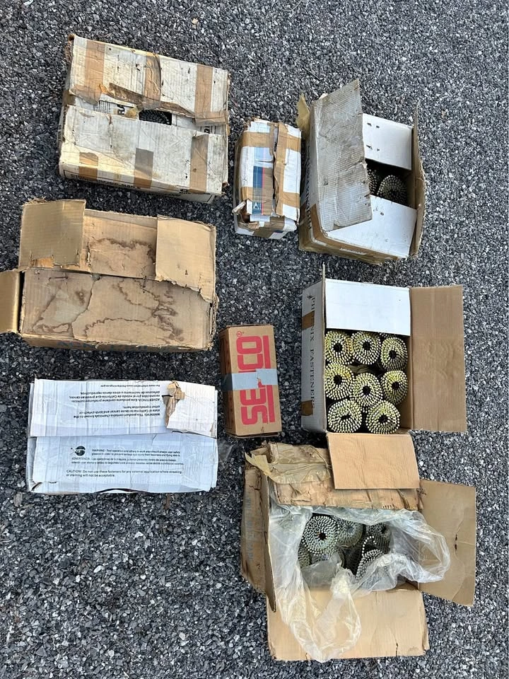 Huge Contractor Fastener Lot - Coil Nails, Senco Staples, Bostit