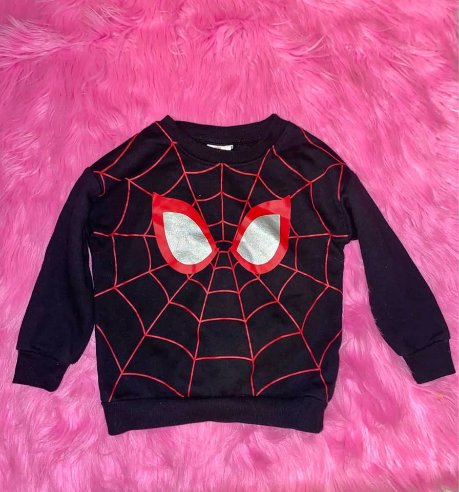 Kids Spider-Man Black Sweatshirt Size 2-3Y