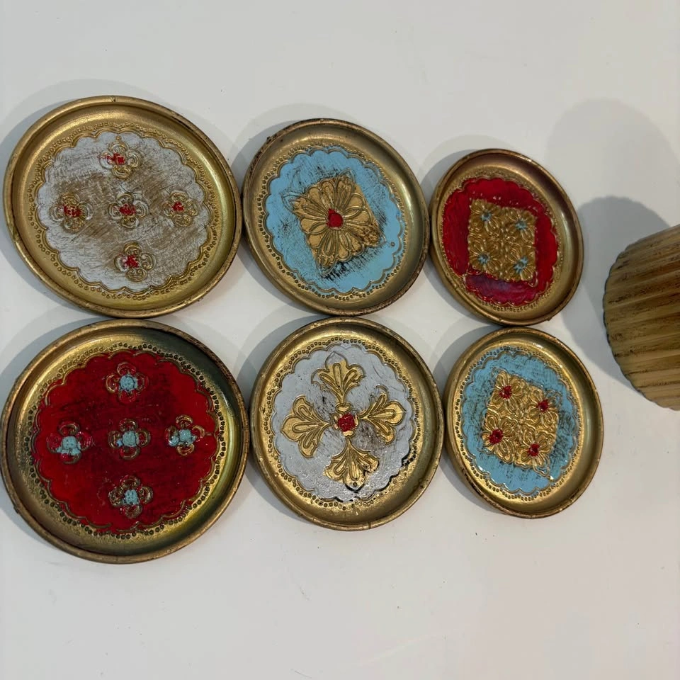 Florentine Coaster Set - Handcrafted Italian Wood - photo 2