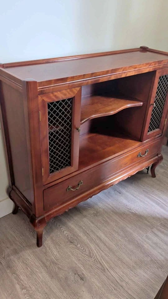 Antique Cherry Wood Credenza
