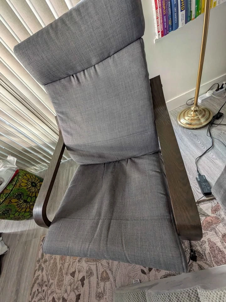 Poang Sitting Chair - Gray and Chestnut Brown - photo 2