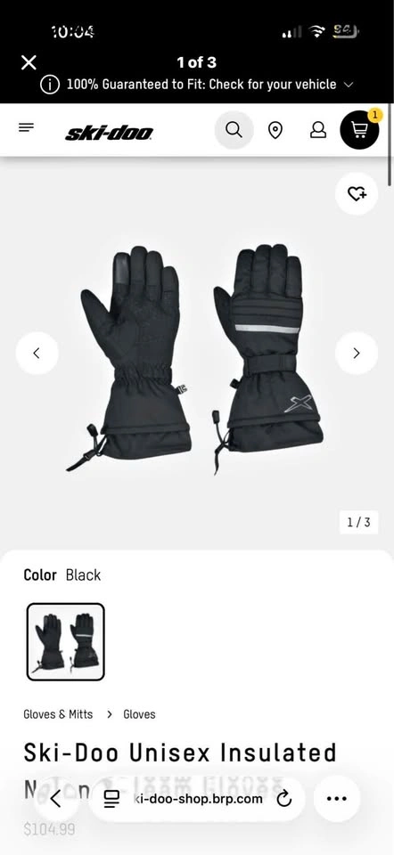 Ski Doo Gloves Men's XL