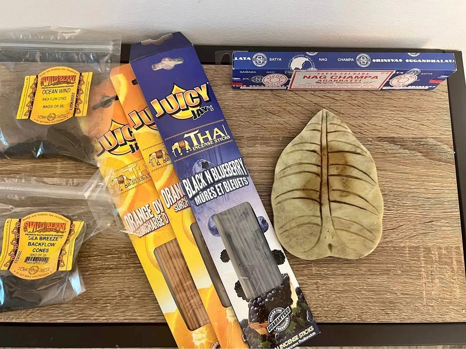 Large Mixed Incense Bundle - Cones, Sticks & Holder