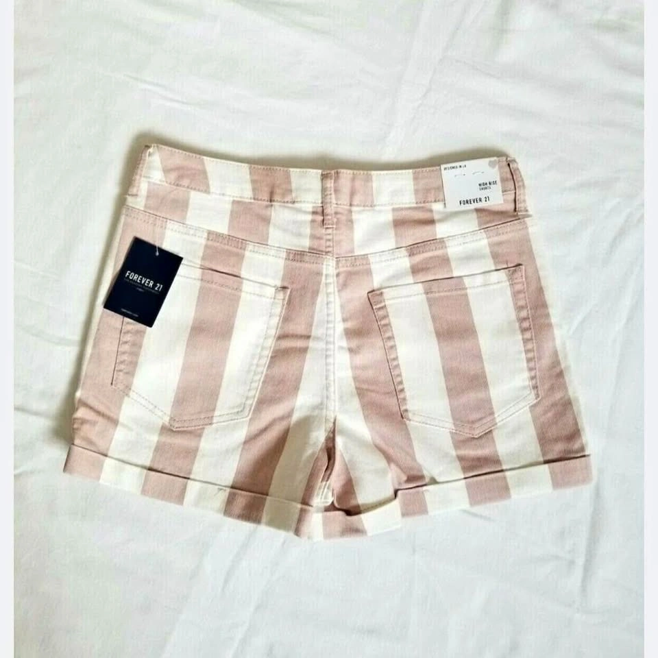 Forever 21 Striped Denim Shorts - Size 27