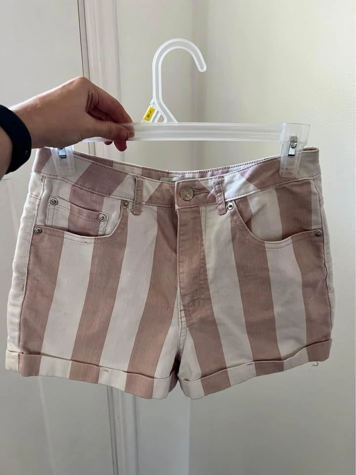 Forever 21 Striped Denim Shorts - Size 27 - photo 2