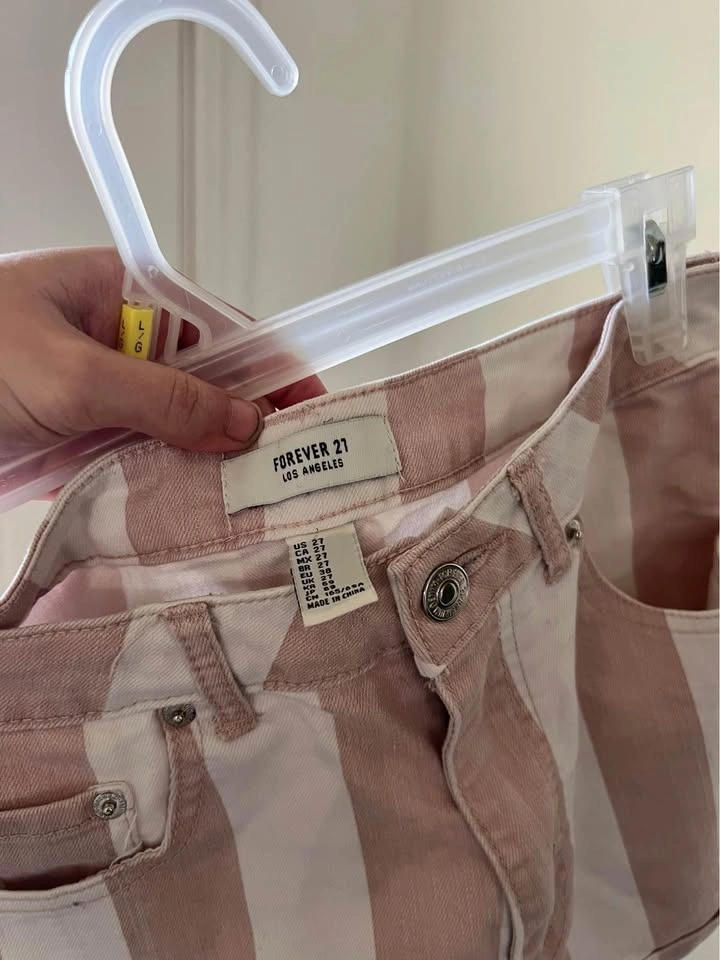 Forever 21 Striped Denim Shorts - Size 27 - photo 3