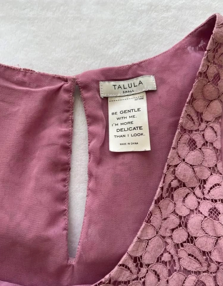 Talula Aritzia Betty Pink Lace Shell Tank - Size Small - photo 3
