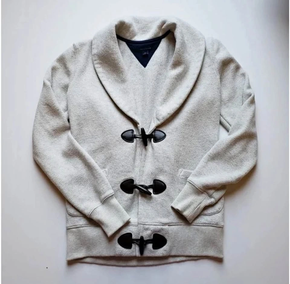 TH Shawl Neck Toggle Sweater - Size Medium