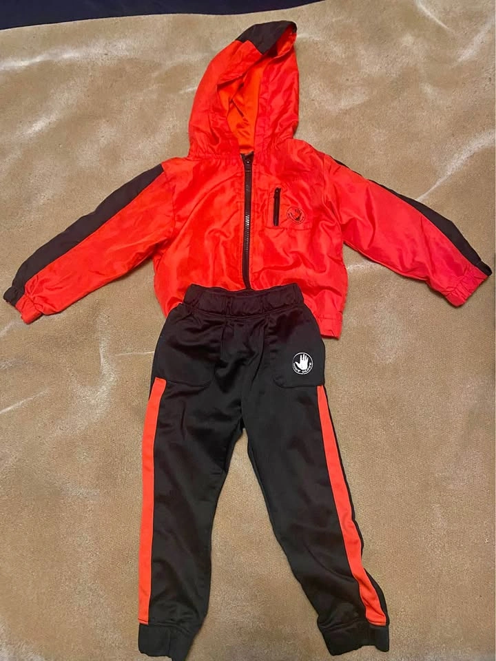 Body Glove Kids Tracksuit Set Red Black Jacket Pants 3T