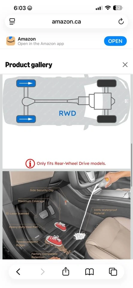 TuxMat Car Mats for BMW 4-Series Convertible RWD 2021-26 - photo 2