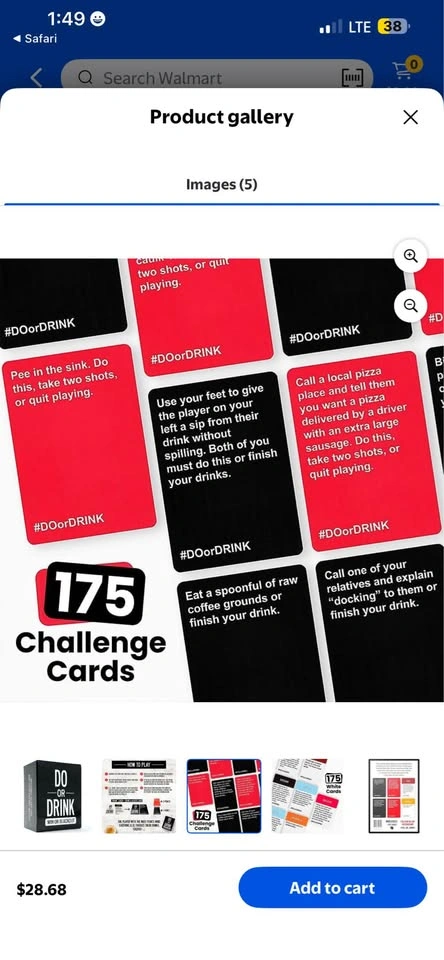 Do Or Drink Party Game - Win Or Blackout Cards - photo 3