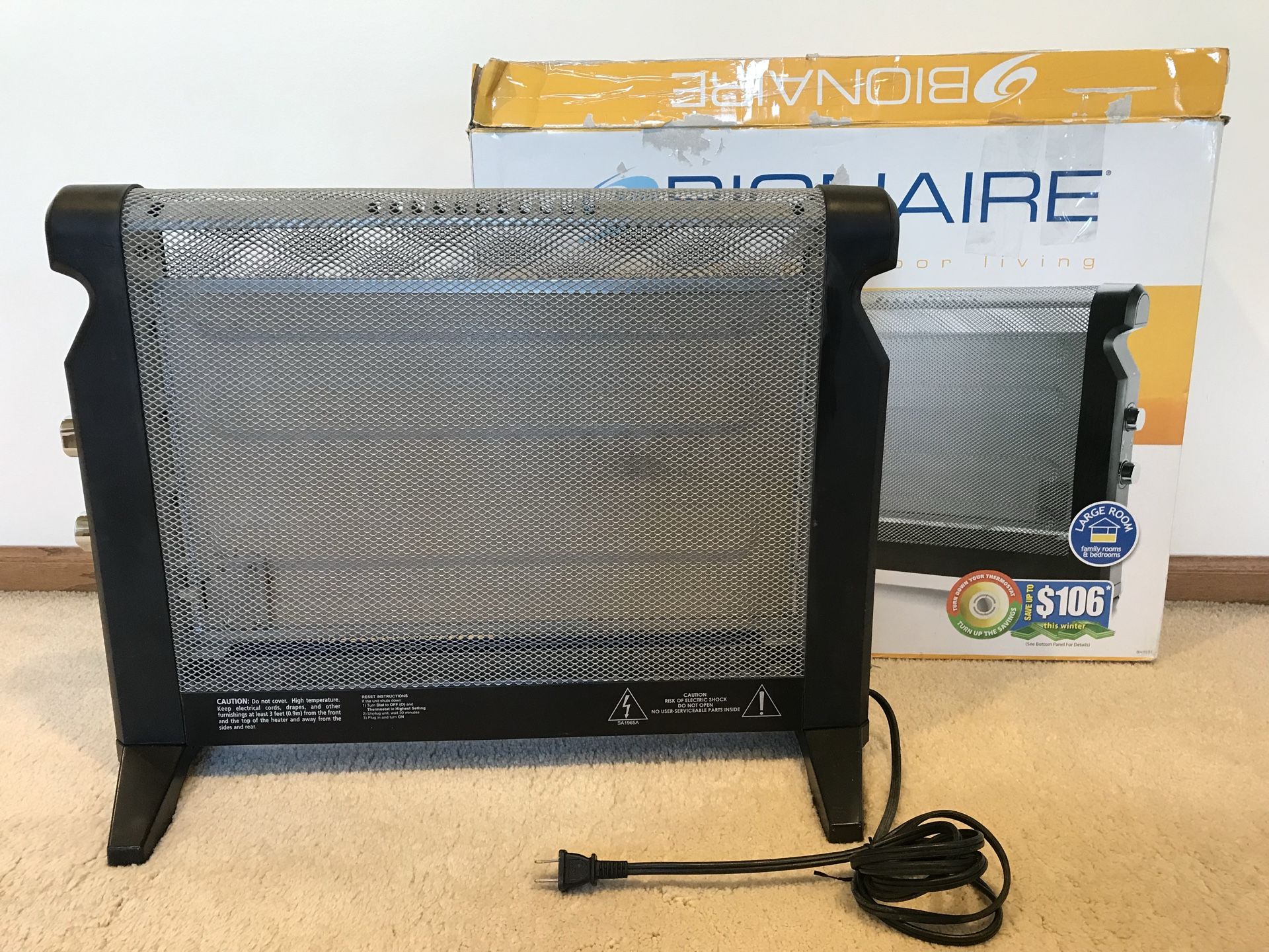 BIONAIRE BH 1551 PORTABLE HEATER - photo 2