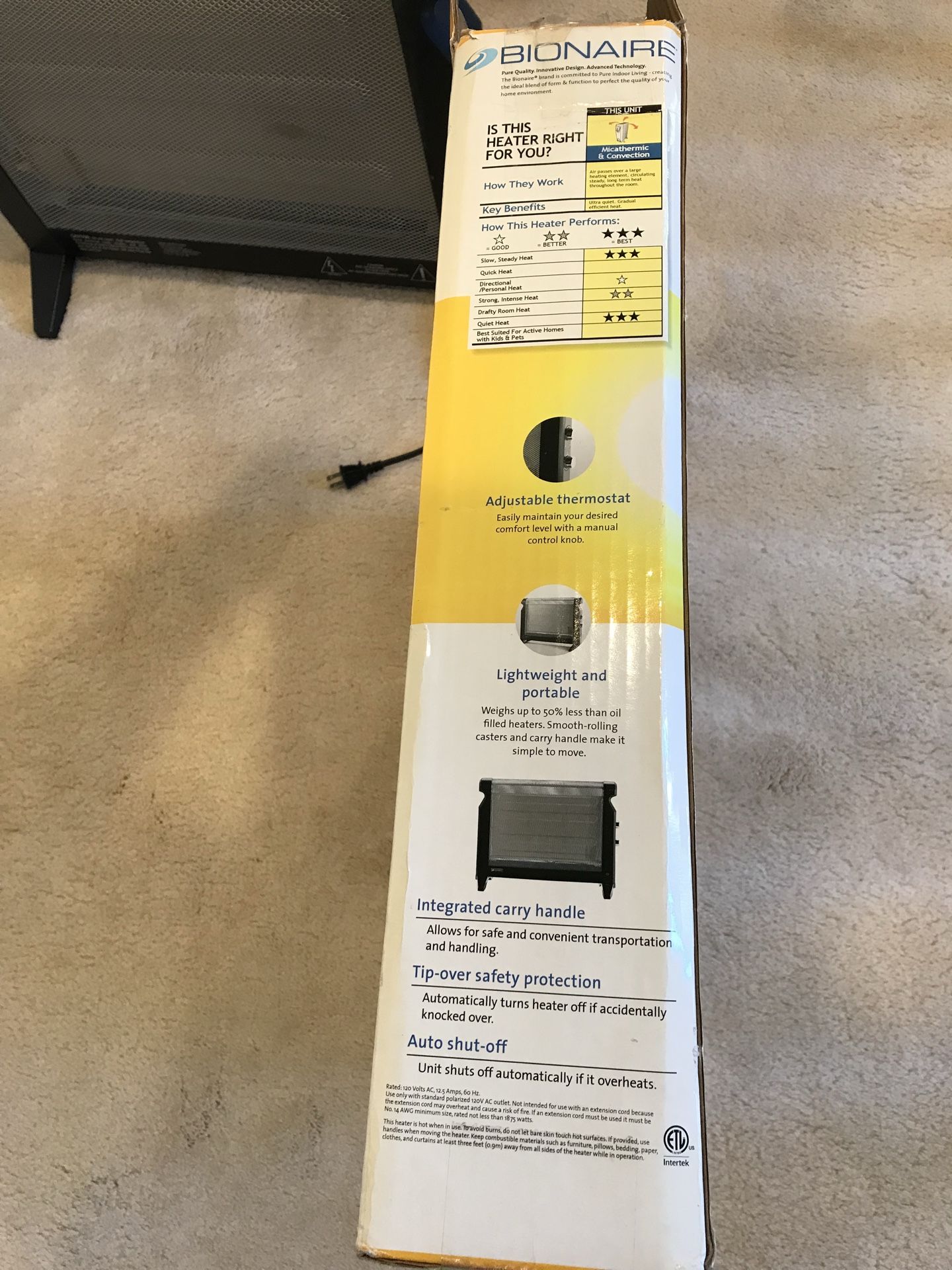 BIONAIRE BH 1551 PORTABLE HEATER - photo 5