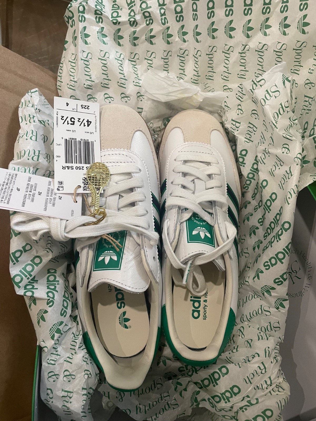 Sporty & Rich x adidas AS 250 White Green - Women's Size 5.5 - photo 2