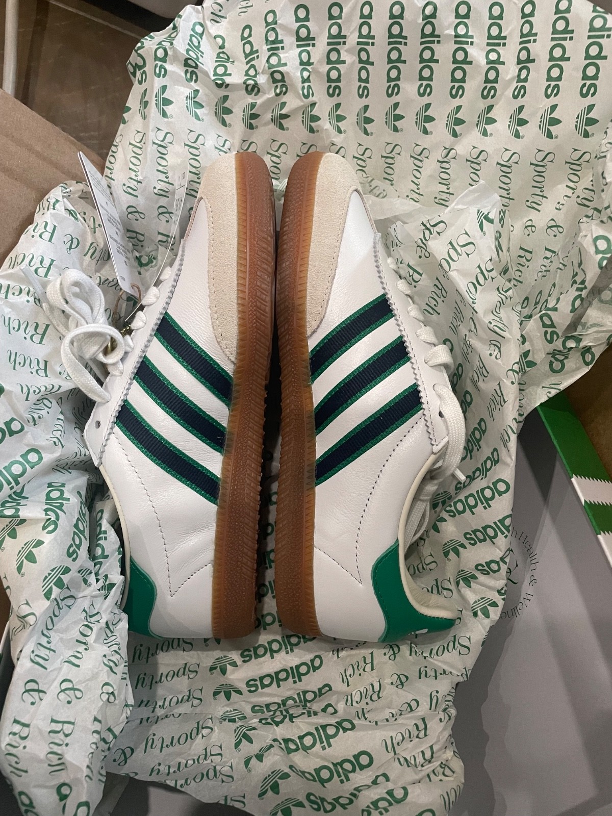 Sporty & Rich x adidas AS 250 White Green - Women's Size 5.5 - photo 4