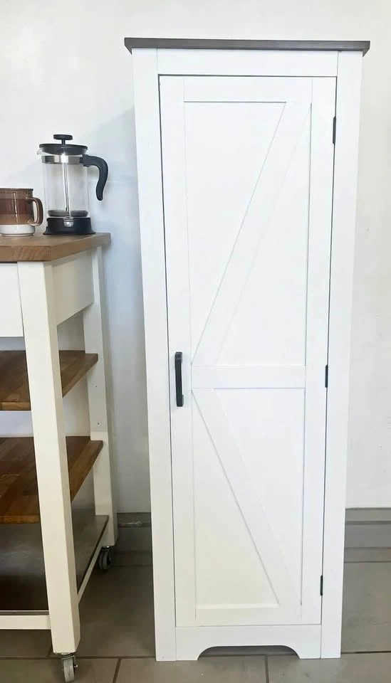 Farmhouse Barn Door Accent Cabinet - Like New