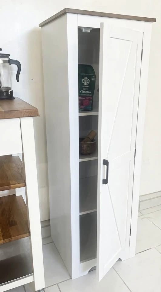 Farmhouse Barn Door Accent Cabinet - Like New - photo 2