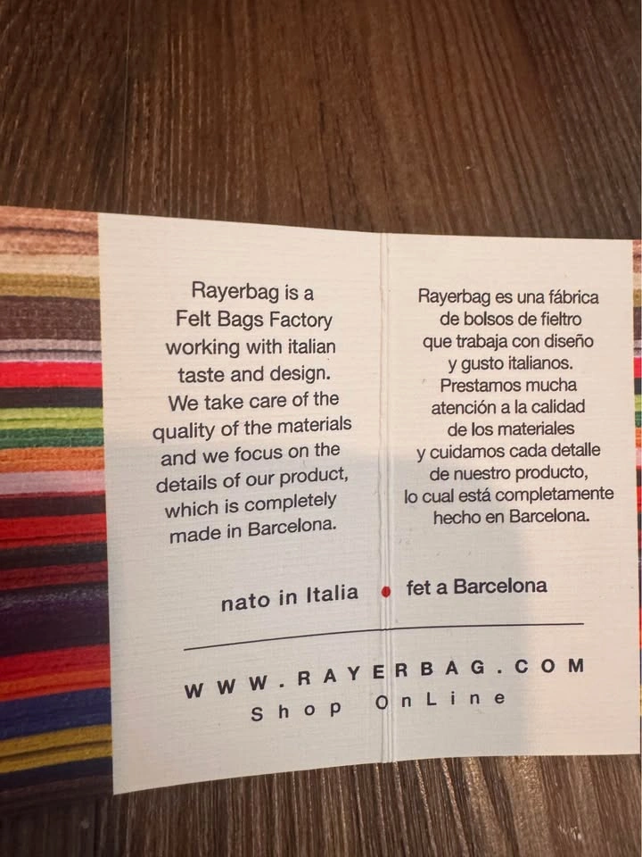 Rayerbag made in Barcelona Spain. Beautiful felt tote with vibra - photo 3