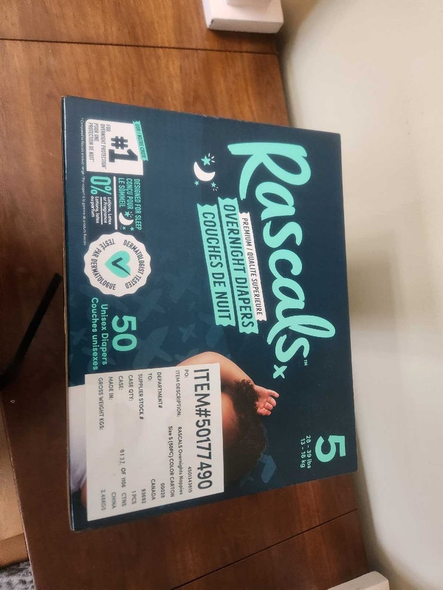 Rascals Size 5 Overnight Diapers (50 Pack)