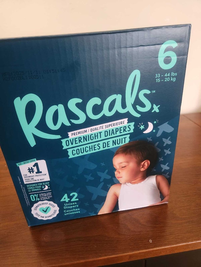 Rascals Size 6 Overnight Diapers (42 Pack)