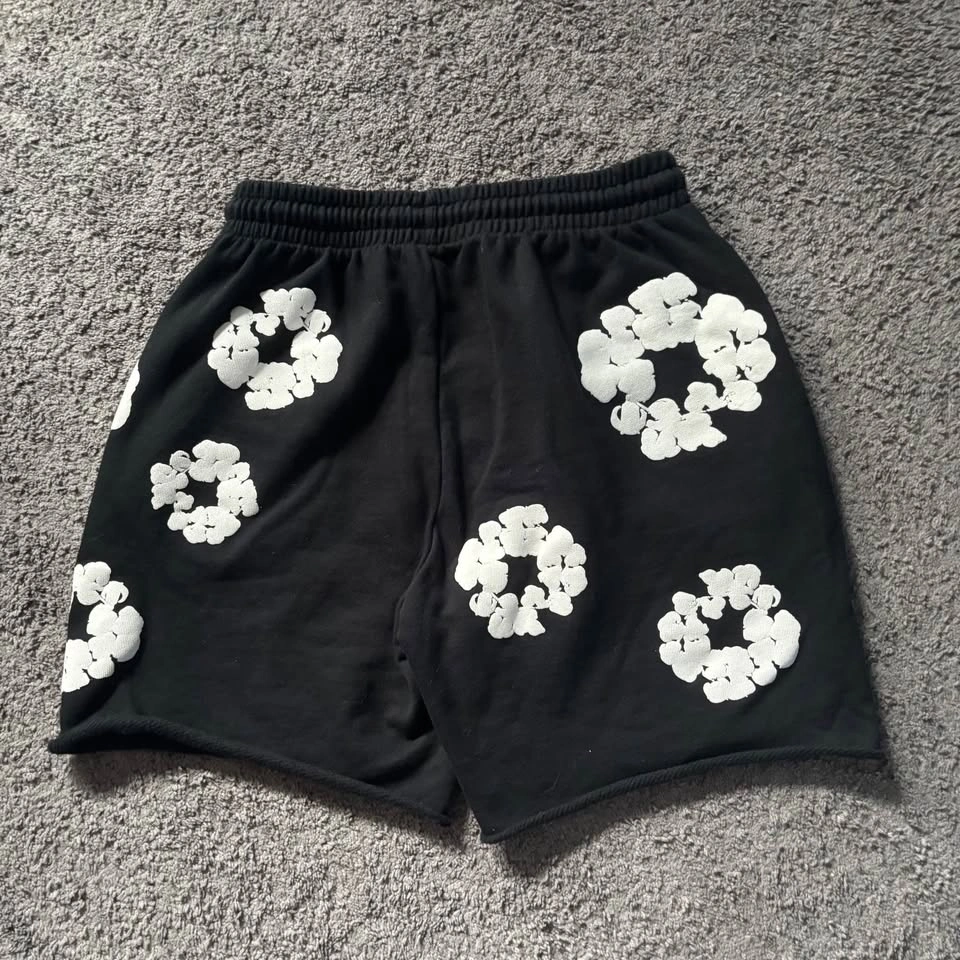 Denim Tears The Cotton Wreath Shorts Black - photo 2