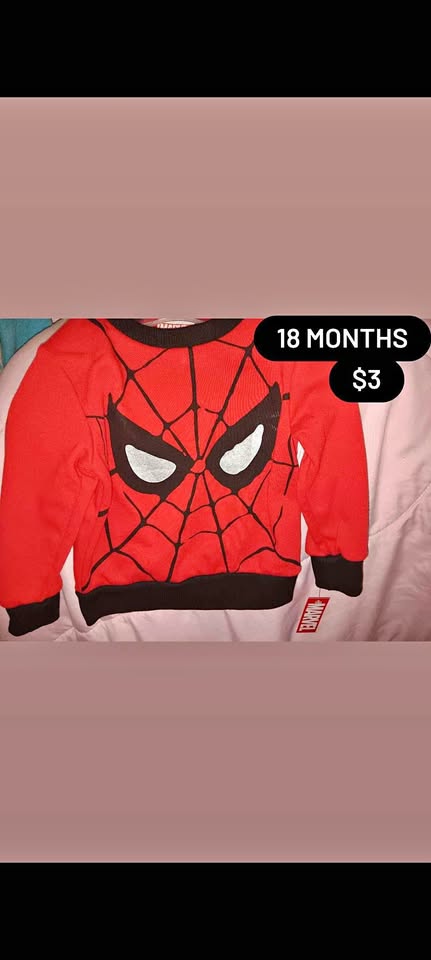 Spiderman 18 MONTHS Sweater $3