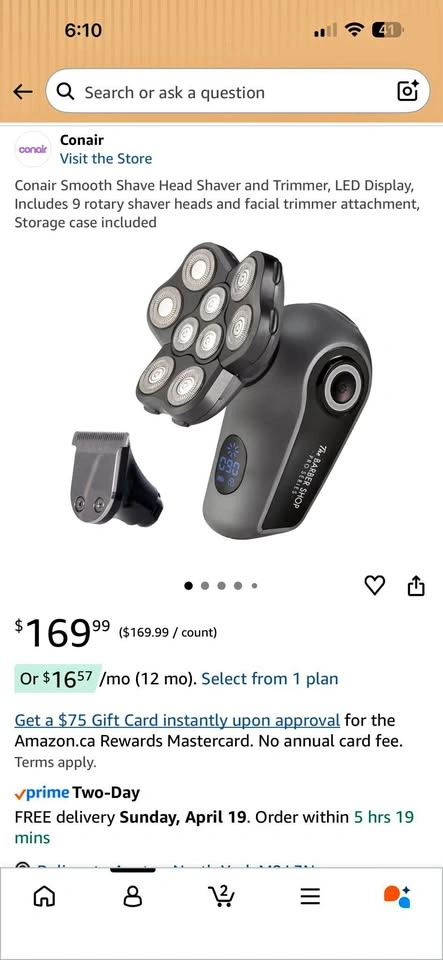 Conair Smooth Shave Head Shaver and Trimmer