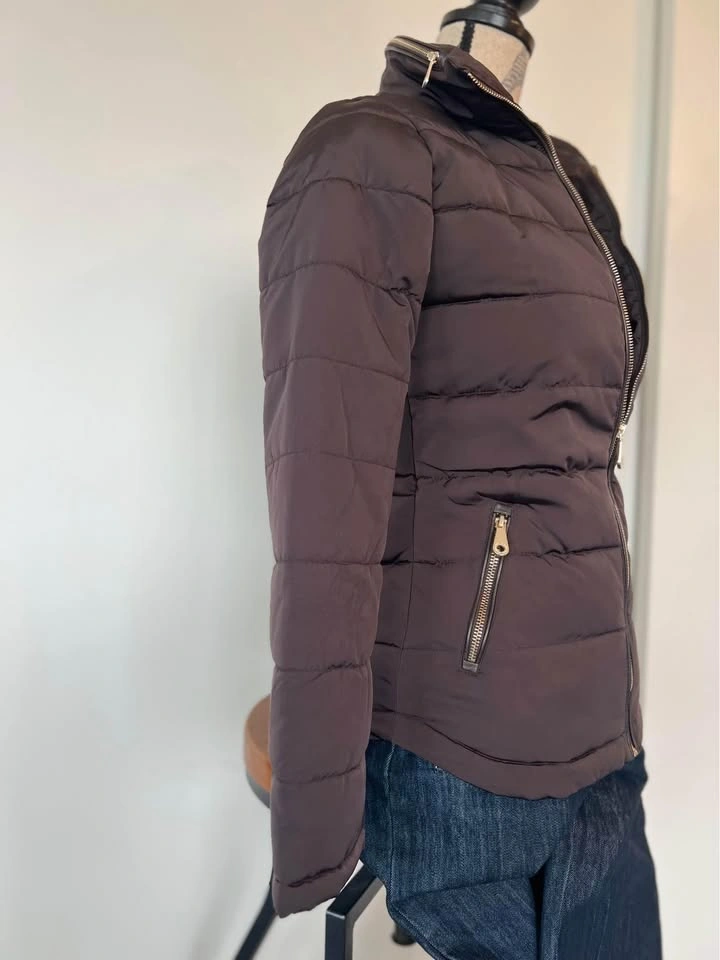 Massimo Dutti NEW Brown Puffer Jacket - Adjustable Waist - photo 4