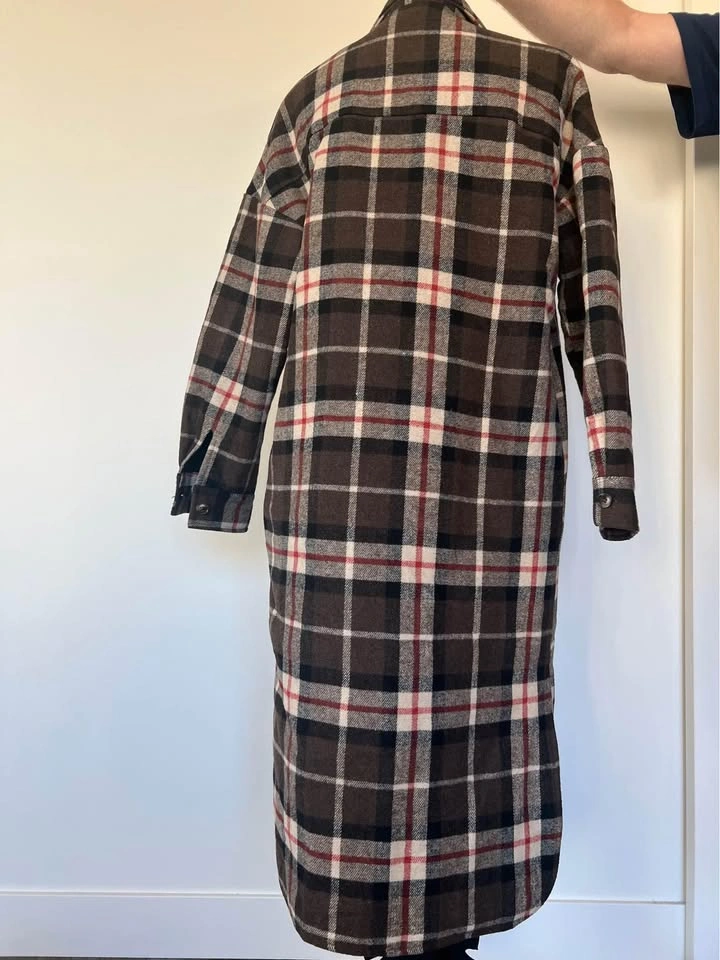 PINK MARTINI BRAND Plaid Long Coat - Des Plaines - photo 3