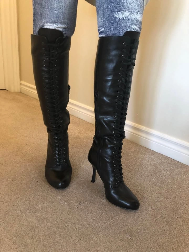 NEW BLACK LEATHER BOOTS with side zipper - Des Plaines - photo 2