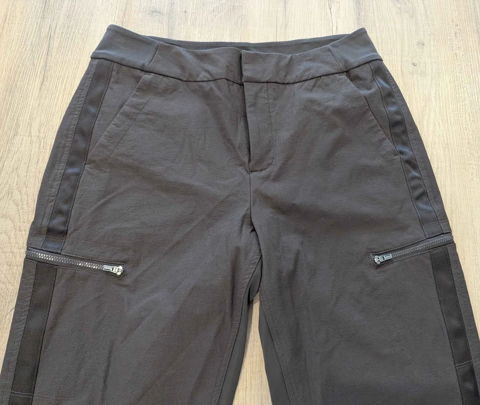 Athleta Headlands Hybrid Cargo Pants Brown Ankle Zip Pocket Trav - photo 3