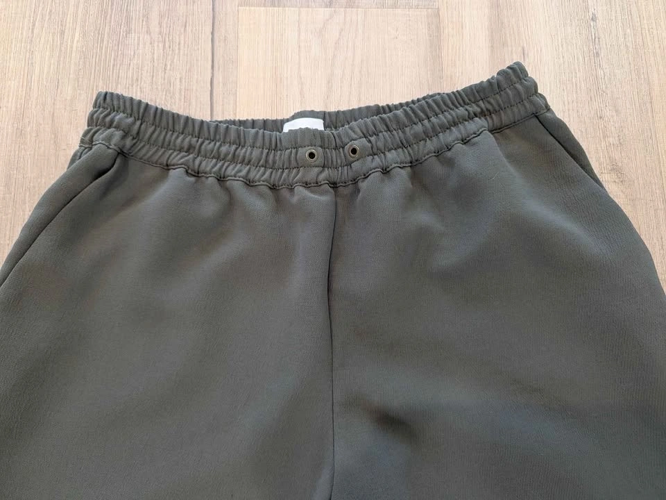 Wilfred Aritzia Olive Pull-On Dress Pants Joggers Cuffed Ankle - photo 3