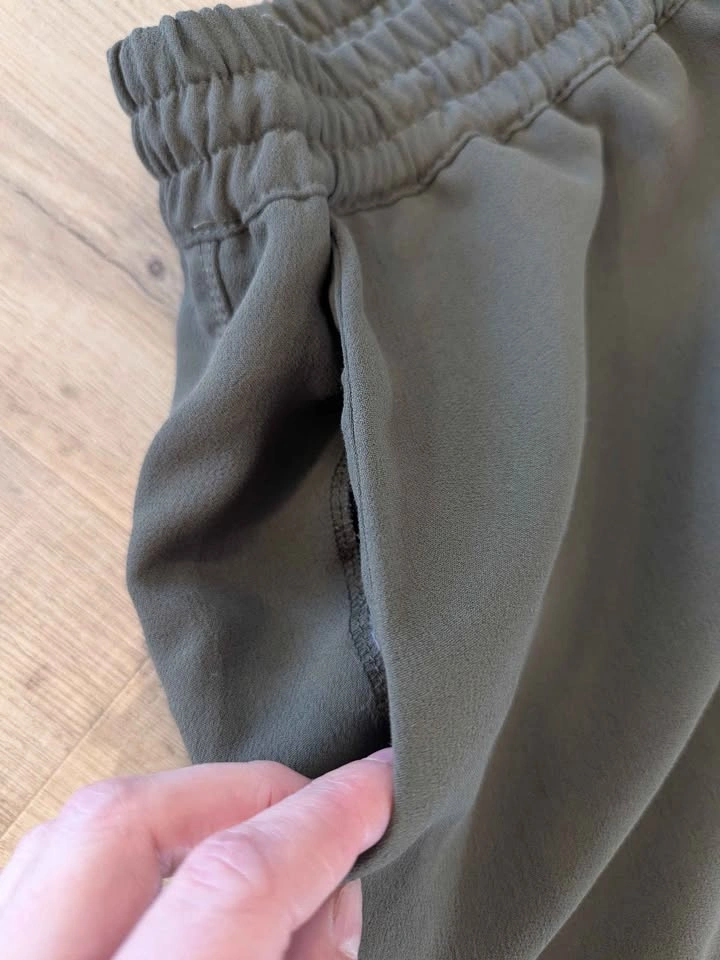 Wilfred Aritzia Olive Pull-On Dress Pants Joggers Cuffed Ankle - photo 4