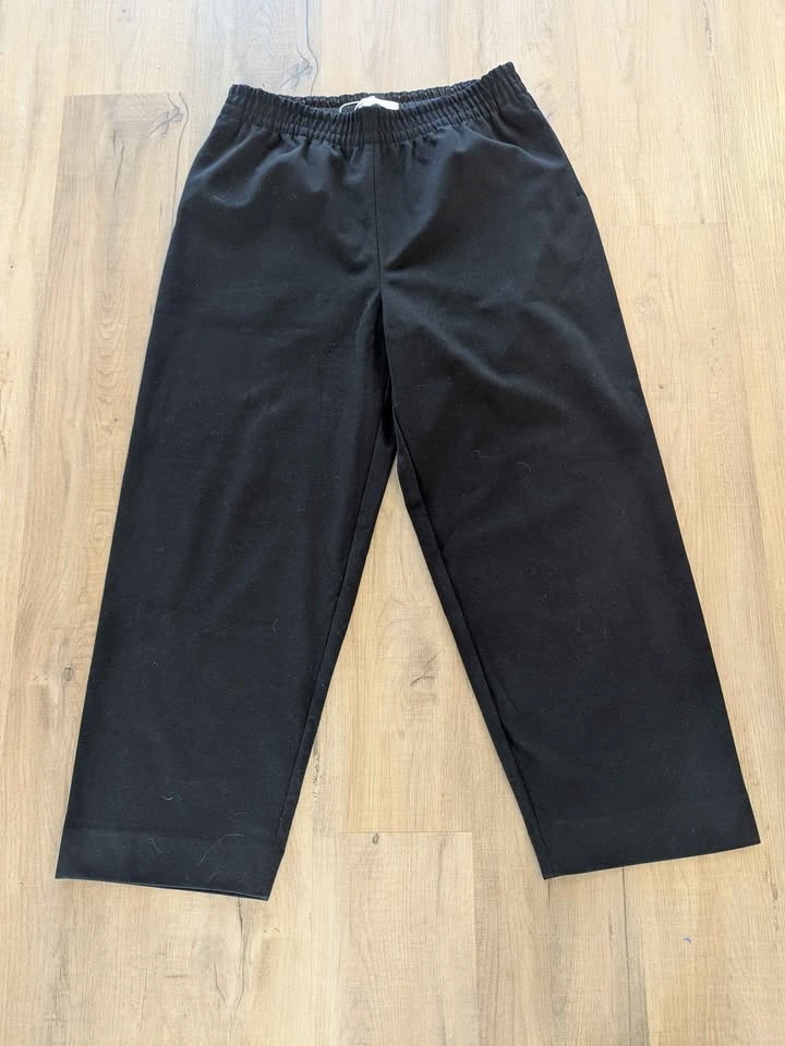 OAK + FORT Black Pull-On Pants | Elastic Waist Minimalist Trouse - photo 2