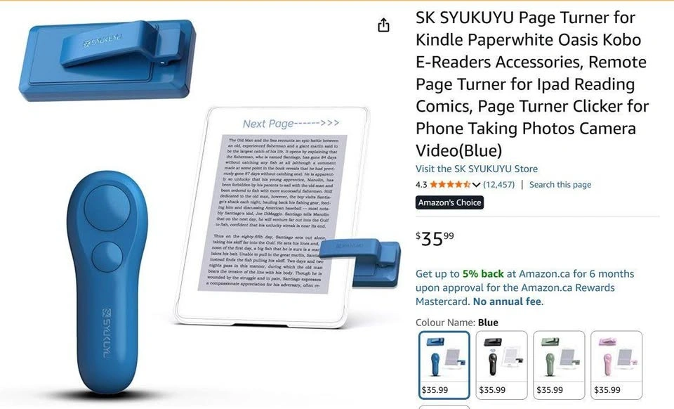 Ereader Page Turner Remote - photo 2