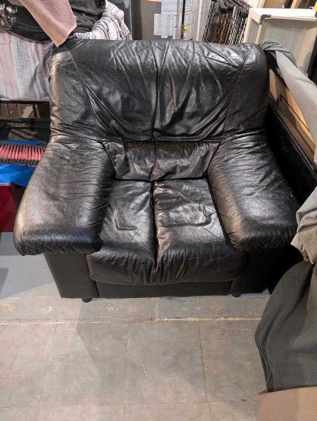 Leather Sofa and Chair - photo 2