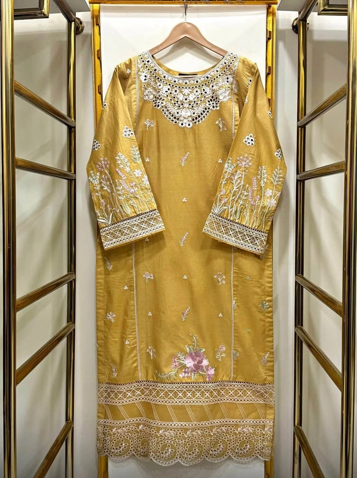 Beautiful Chickenkari Embroidered Shirt and Trousers