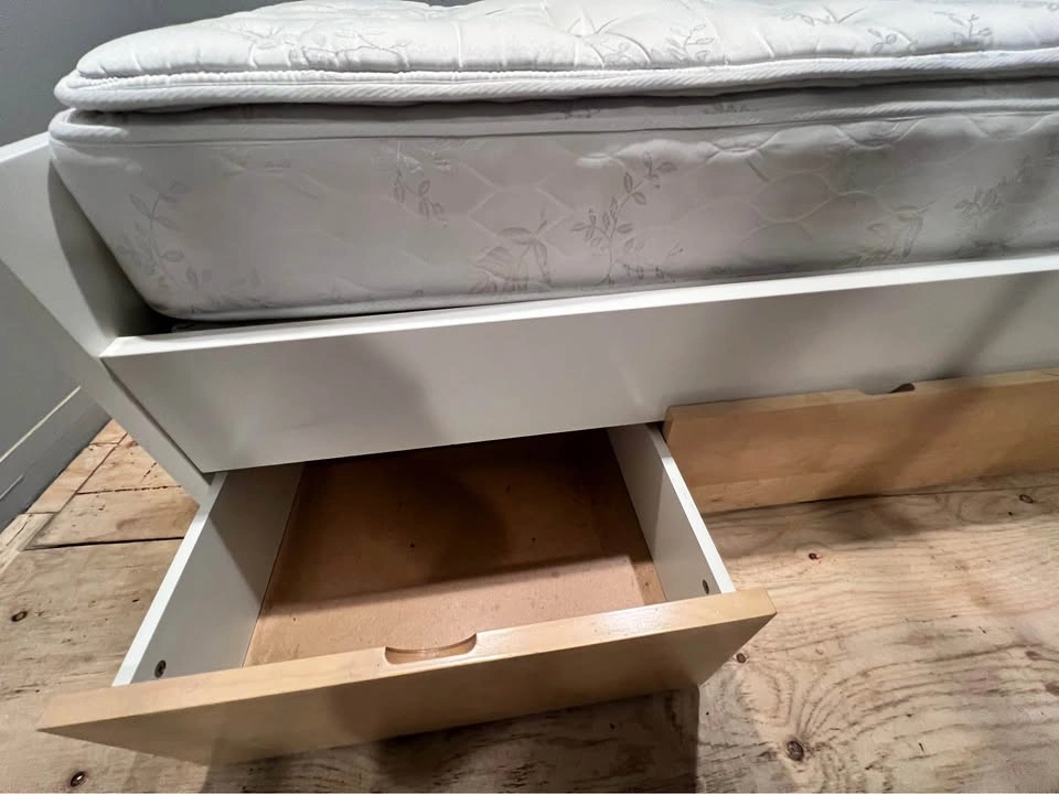 Single Bed Mattress with Frame w/ Drawers - photo 2