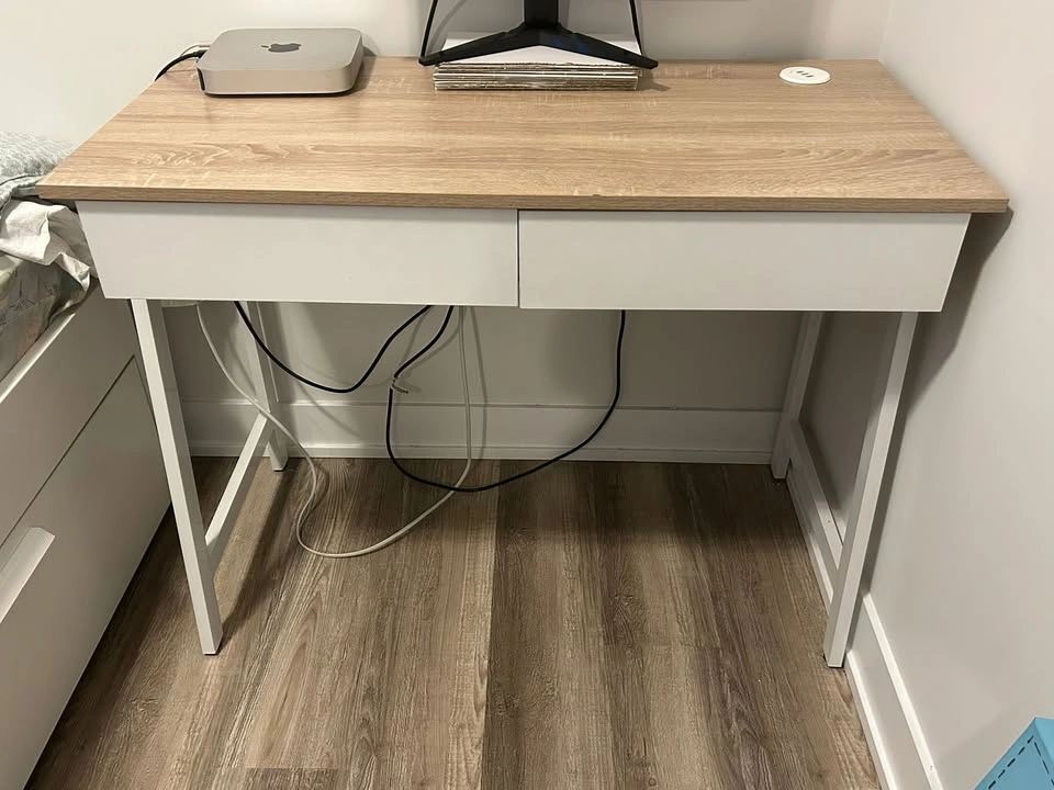 Mainstays 2 drawer computer desk with USB charger - photo 2