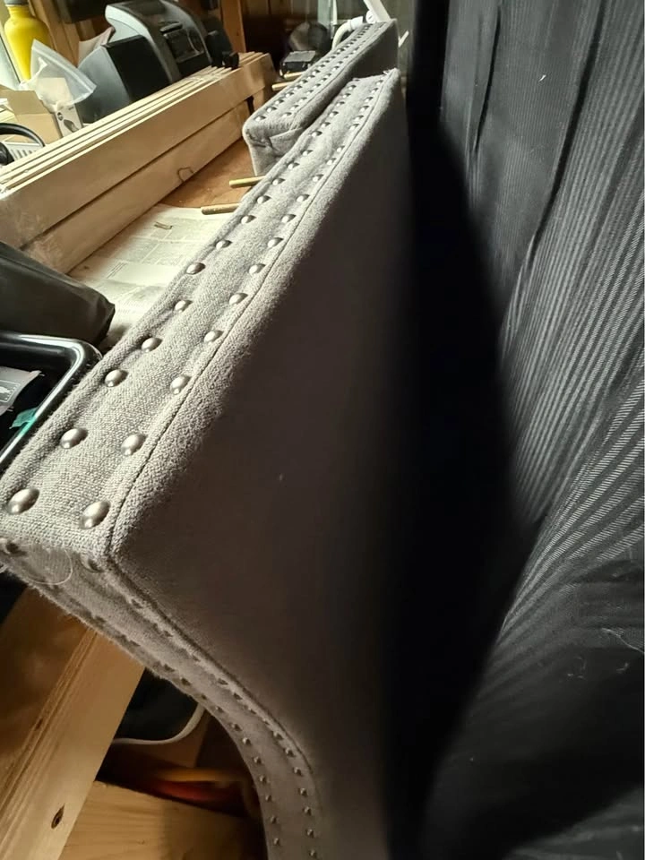 Grey Upholstered Daybed with Storage Drawers + IKEA Mattress - photo 4