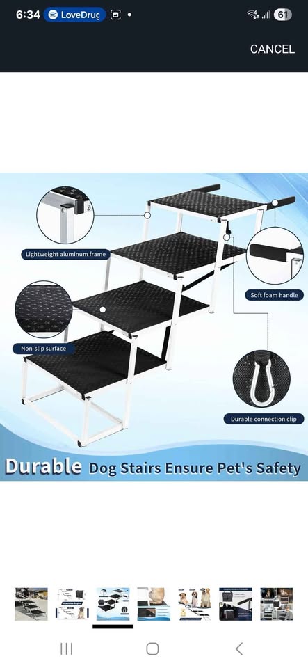 Snaggle Paw vehicle dog stairs Xtra wide - photo 3