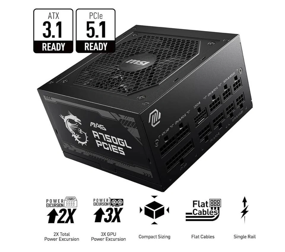 MSI MAG A750GL PCIE5 Power Supply - photo 5