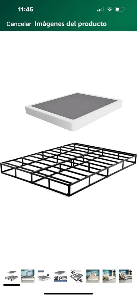 Box spring, metal mattress base full, king