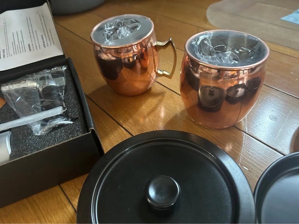 WEICHA Cocktail Smoker Kit w/ 2 Copper Mugs & Glass Rimmers - photo 5
