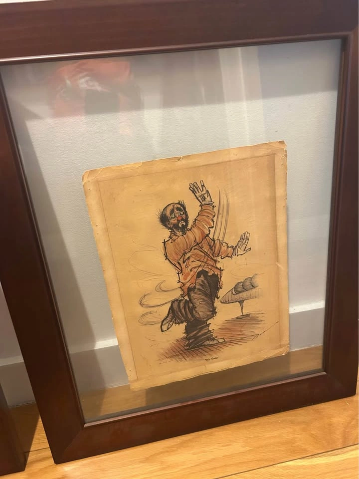 Set of 4 Framed Clown Bowling Art Prints - photo 4